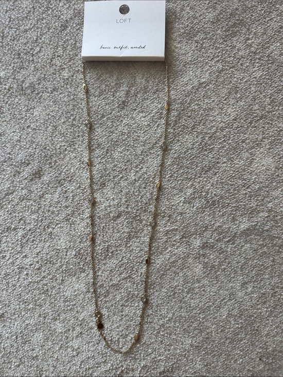 LOFT Jewelry - LOFT Gold Long Beaded Station Necklace